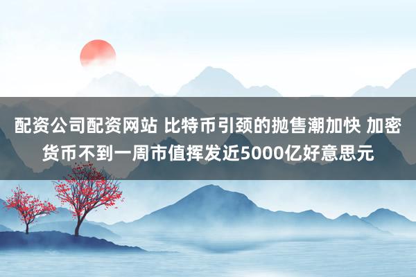 配资公司配资网站 比特币引颈的抛售潮加快 加密货币不到一周市值挥发近5000亿好意思元